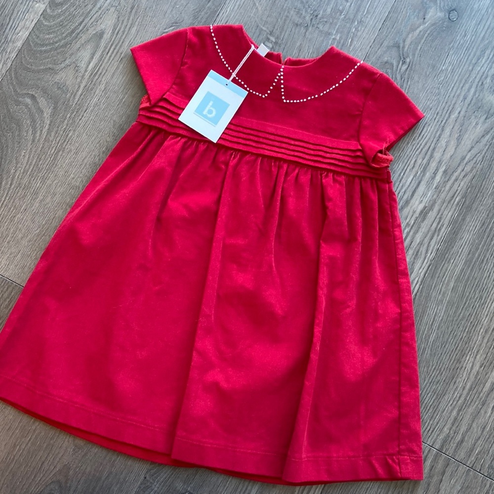 NWT bella bliss red crushed corduroy gemma dress